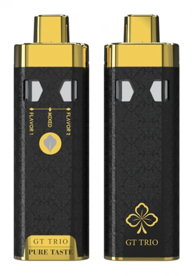 空のデュアルフレーバー使い捨てベイプ 1ml + 1ml / 2ml+2ml 2 IN 1 デュアルチャンバー CBD/THC 使い捨てベイプデバイス