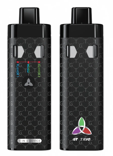Wholesale Empty Dual Chamber (1ml+1ml 2g THC/CBD/Distillate/ Live Resin) Preating Vape Tank Disposable, Custom LOGO& Pattern